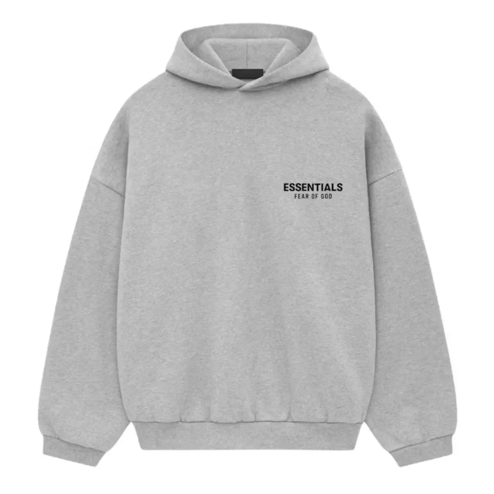 Fear of God Essentials Fleece Hoodie II Light Heather Gray FW Fear of God Essentials Fleece Hoodie II Light Heather Gray FW