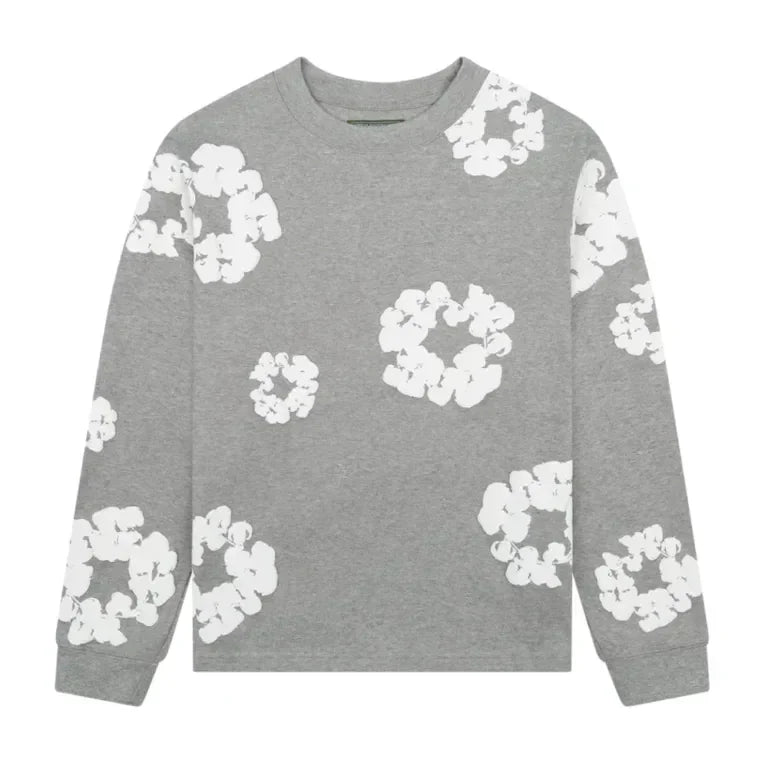 Denim Tears Long Sleeve Cotton Wreath shirt Grey