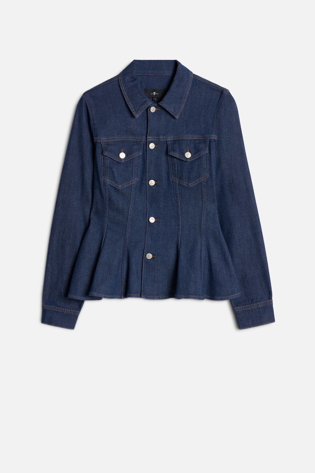 Weightless Denim Flounce Trucker Jacket Weightless Denim Flounce Trucker Jacket