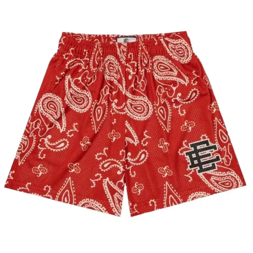 Eric Emanuel EE Basic Paisley Shorts Red White SS
