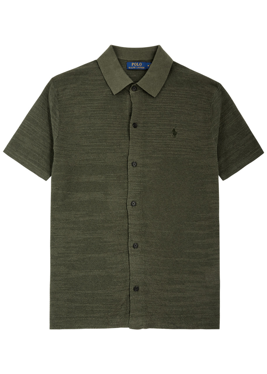 Polo Ralph Lauren Logo-embroidered Cotton-blend Shirt – Green Polo Ralph Lauren Logo-embroidered Cotton-blend Shirt – Green
