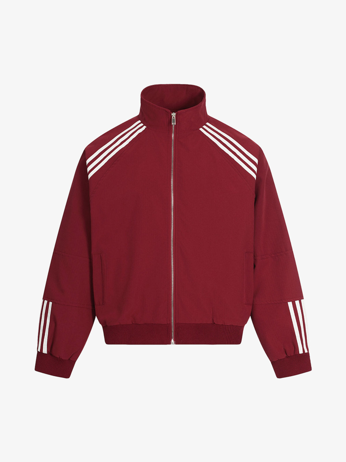 Striped Zip-Up Track Jacket and Wide-Leg Track Pants Set – Red L Jacket Striped Zip-Up Track Jacket and Wide-Leg Track Pants Set – Red L Jacket