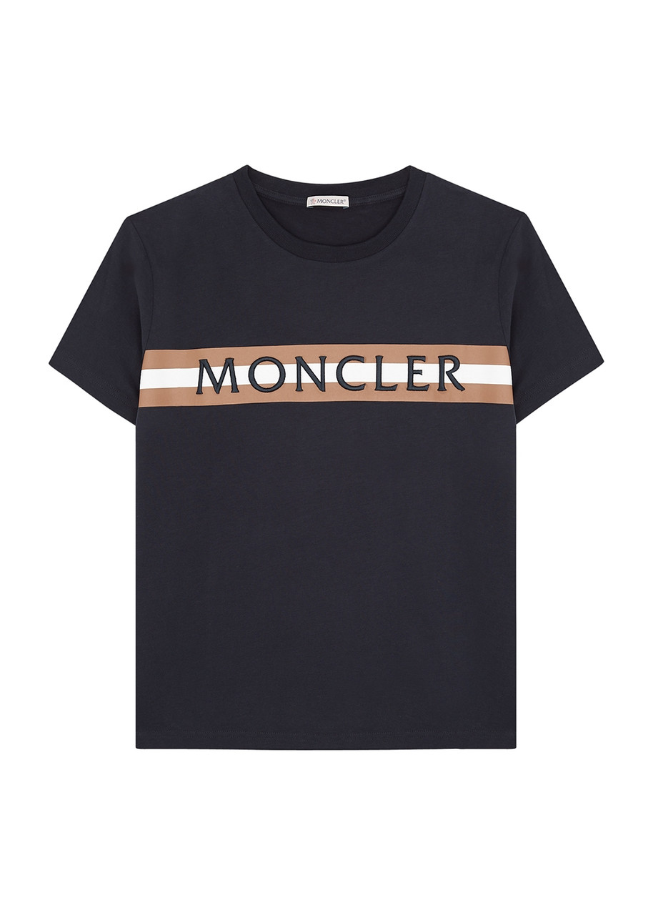 Moncler Kids Logo-embroidered Cotton shirt – – Navy – Moncler Kids Logo-embroidered Cotton shirt – – Navy –