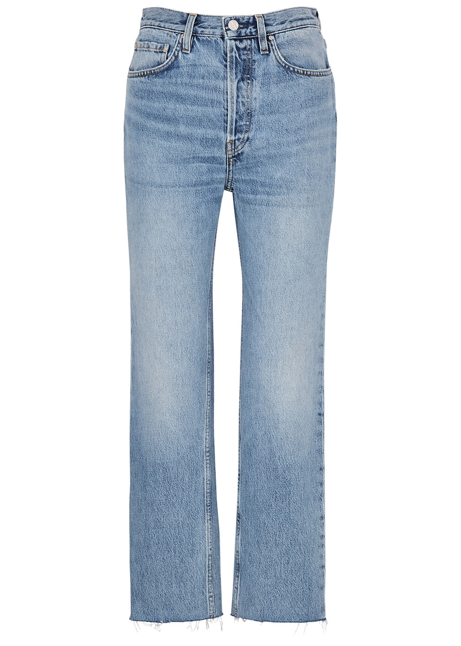 Toteme Distressed Straight-leg Jeans – Denim – W Toteme Distressed Straight-leg Jeans – Denim – W