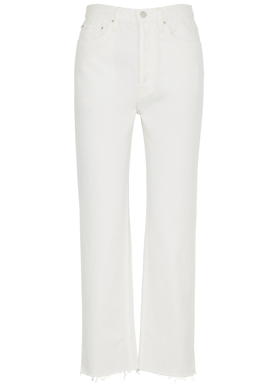 Toteme Cropped Straight-leg Jeans – Off White – W Toteme Cropped Straight-leg Jeans – Off White – W
