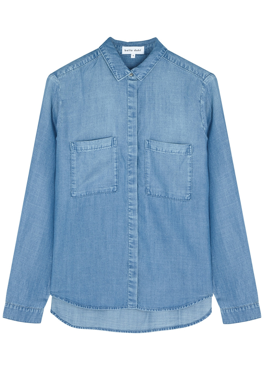 Bella Dahl Chambray Shirt – Mid Blu Bella Dahl Chambray Shirt – Mid Blu