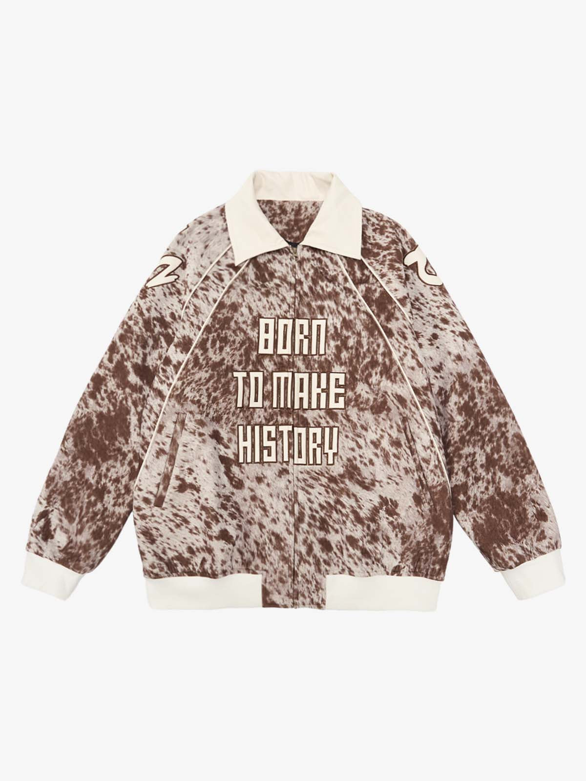 Retro Statement Snow Leopard Fleece Jacket Retro Statement Snow Leopard Fleece Jacket