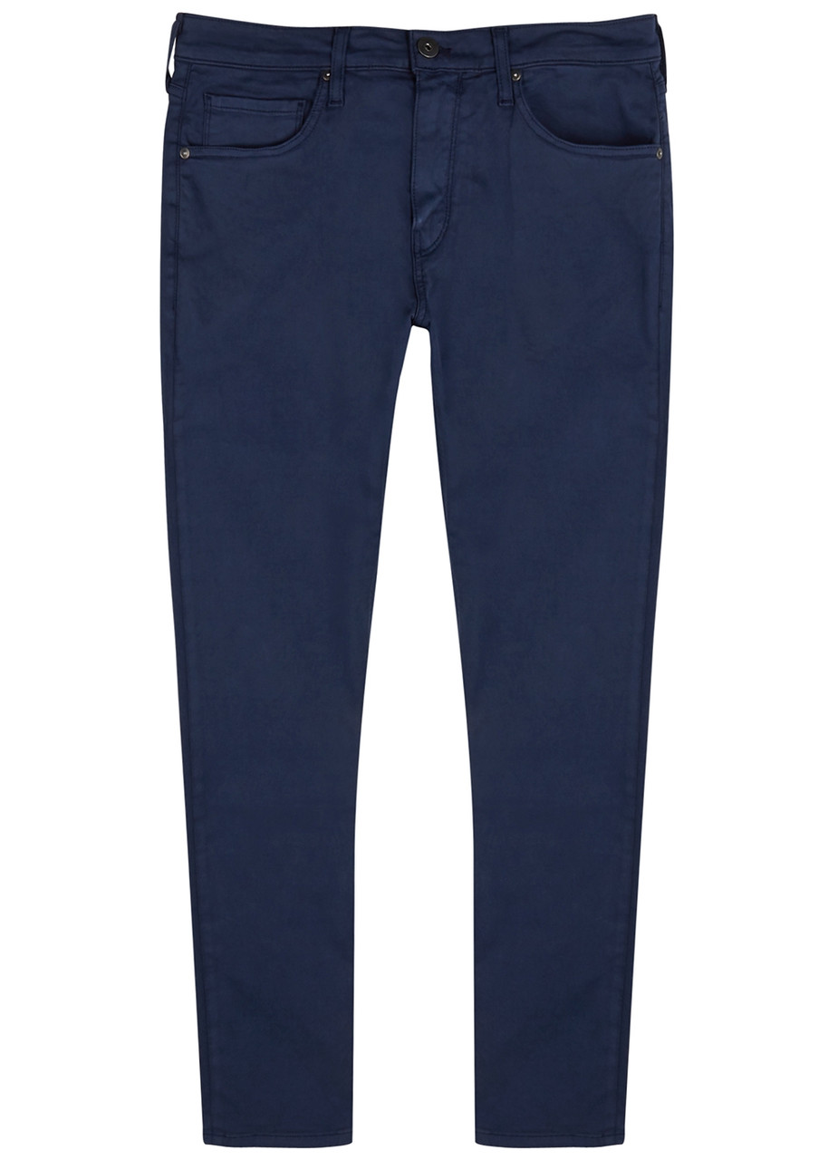 Paige Federal Brushed Stretch-cotton Chinos – Blue – W Paige Federal Brushed Stretch-cotton Chinos – Blue – W