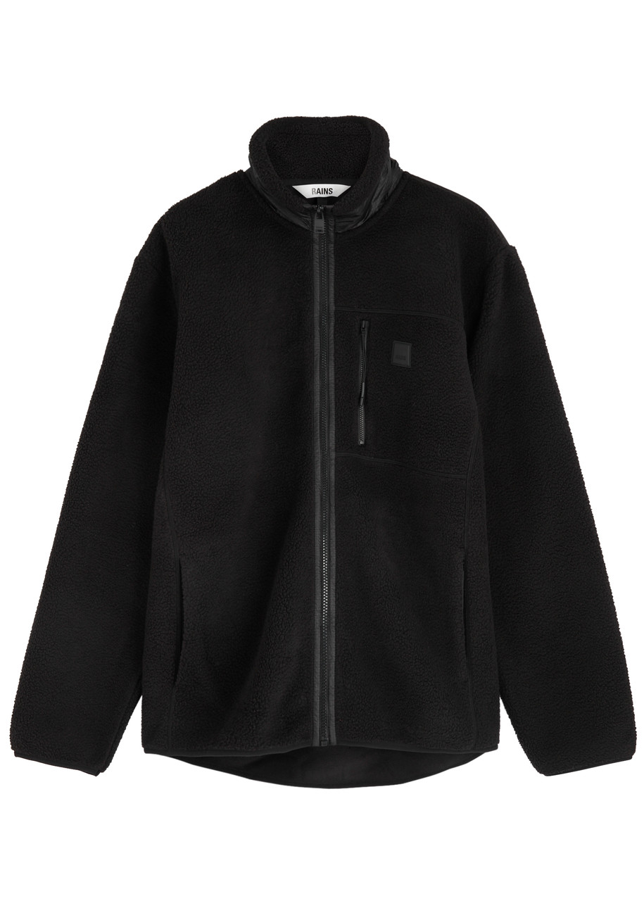 Rains Yermo Panelled Fleece Jacket – Black Rains Yermo Panelled Fleece Jacket – Black