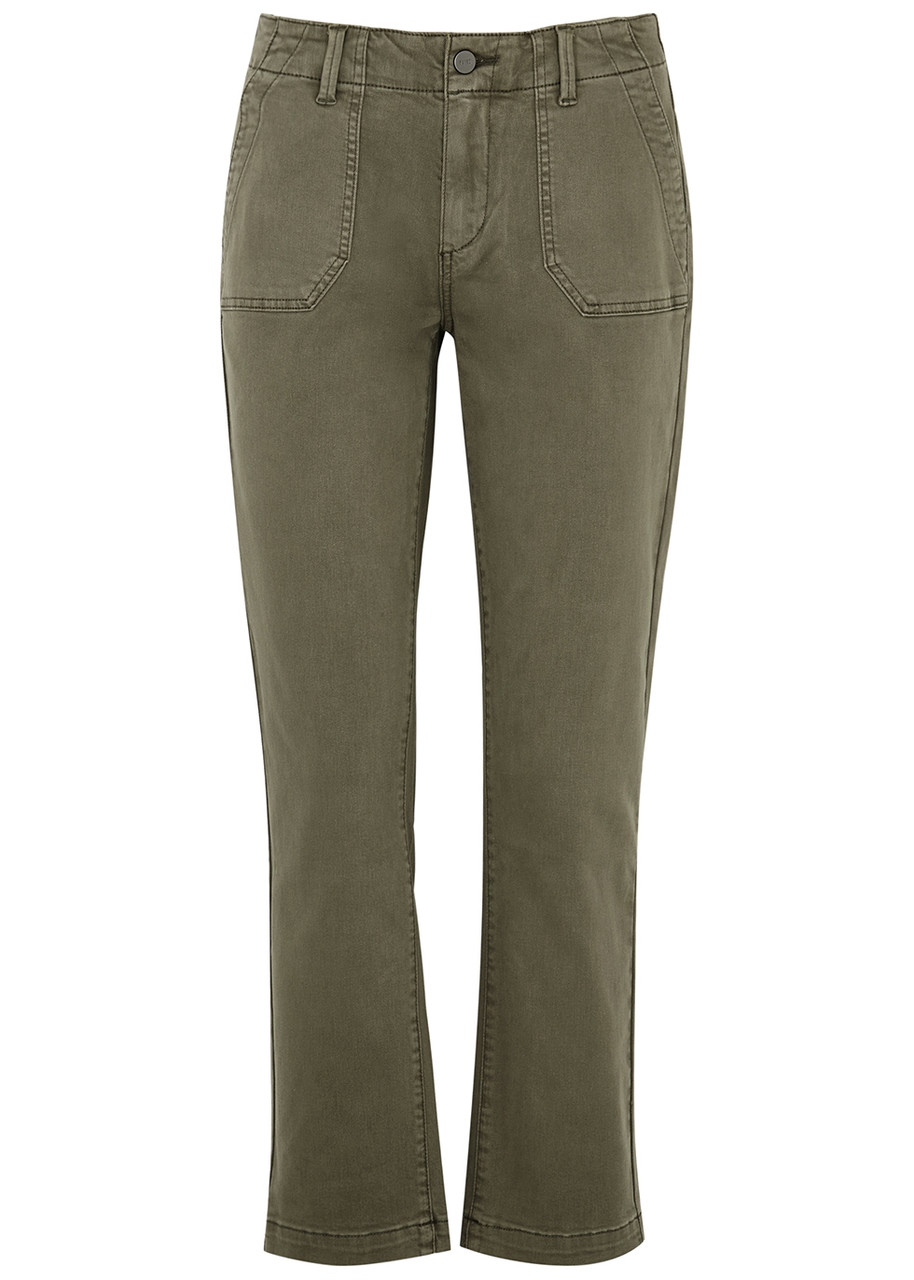 Paige Mayslie Green Straight-leg Tapered Jeans – Dark Green – W Paige Mayslie Green Straight-leg Tapered Jeans – Dark Green – W