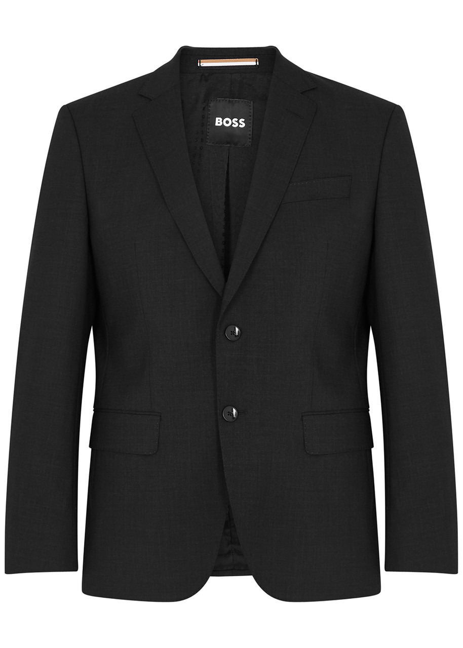 Boss Slim Stretch-wool Blazer – Grey Boss Slim Stretch-wool Blazer – Grey