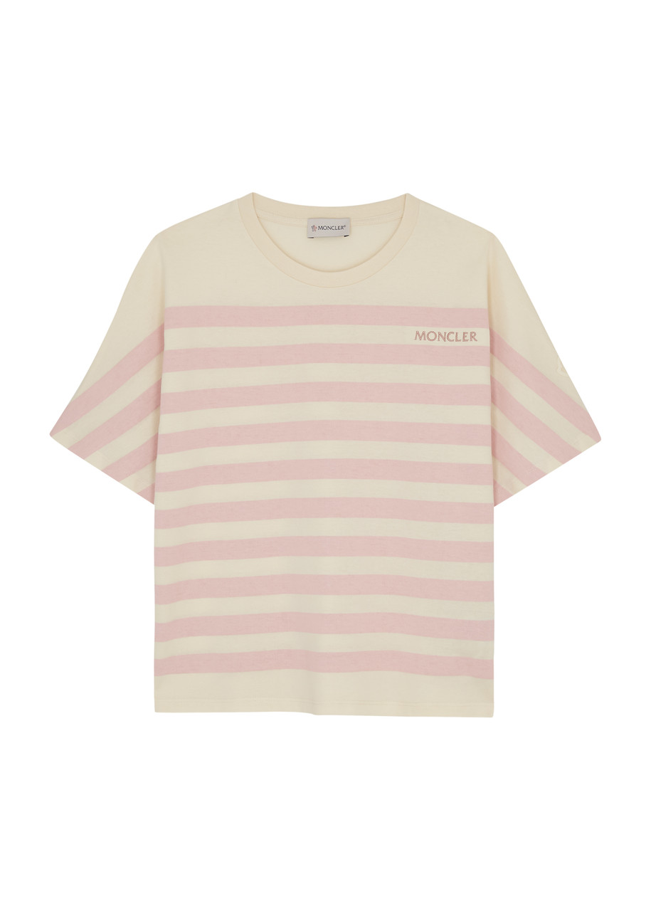 Moncler Kids Striped Cotton shirt – – Pink & Other Moncler Kids Striped Cotton shirt – – Pink & Other