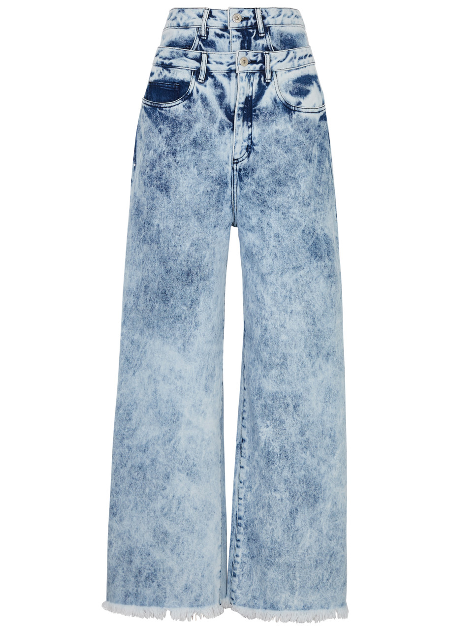 Marques’ Almeida Layered Acid-wash Wide-leg Jeans – Blue Marques’ Almeida Layered Acid-wash Wide-leg Jeans – Blue