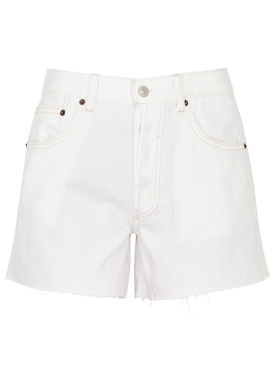 Free People Ivy Denim Shorts – Ivory – W Free People Ivy Denim Shorts – Ivory – W