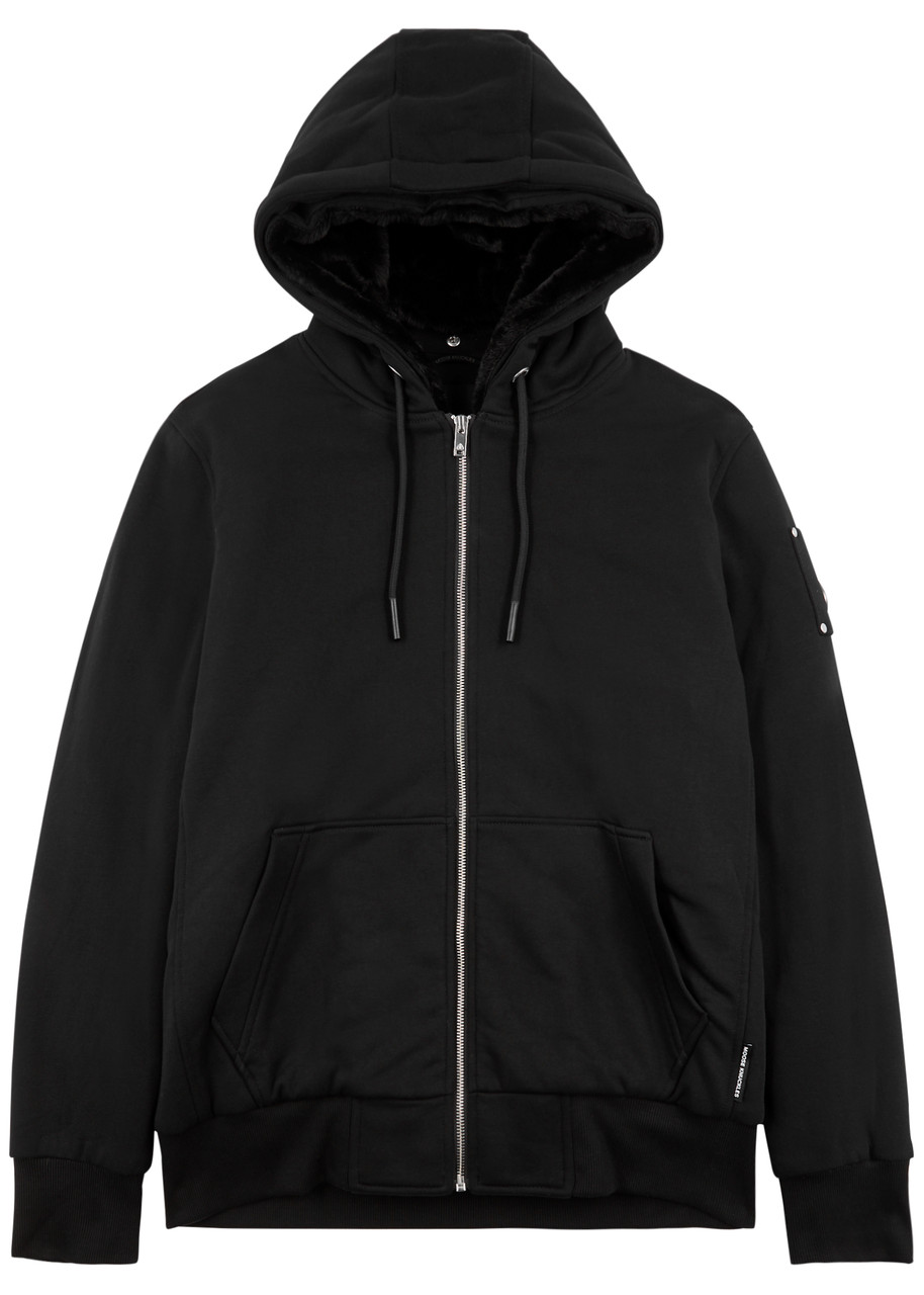 Moose Knuckles Bunny Hooded Cotton-blend Sweatshirt – Black Moose Knuckles Bunny Hooded Cotton-blend Sweatshirt – Black