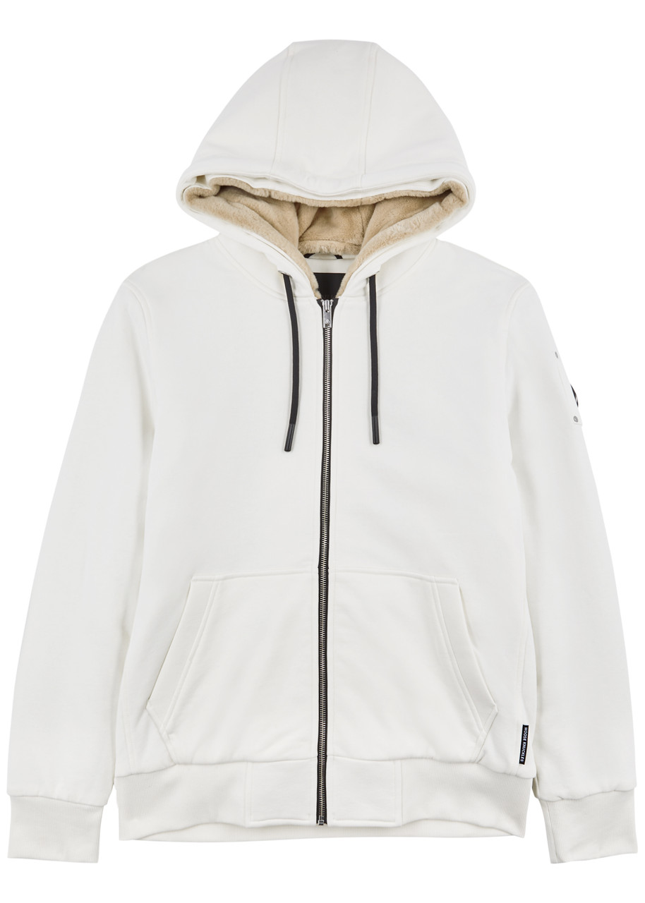 Moose Knuckles Bunny Hooded Cotton-blend Sweatshirt – Cream Moose Knuckles Bunny Hooded Cotton-blend Sweatshirt – Cream