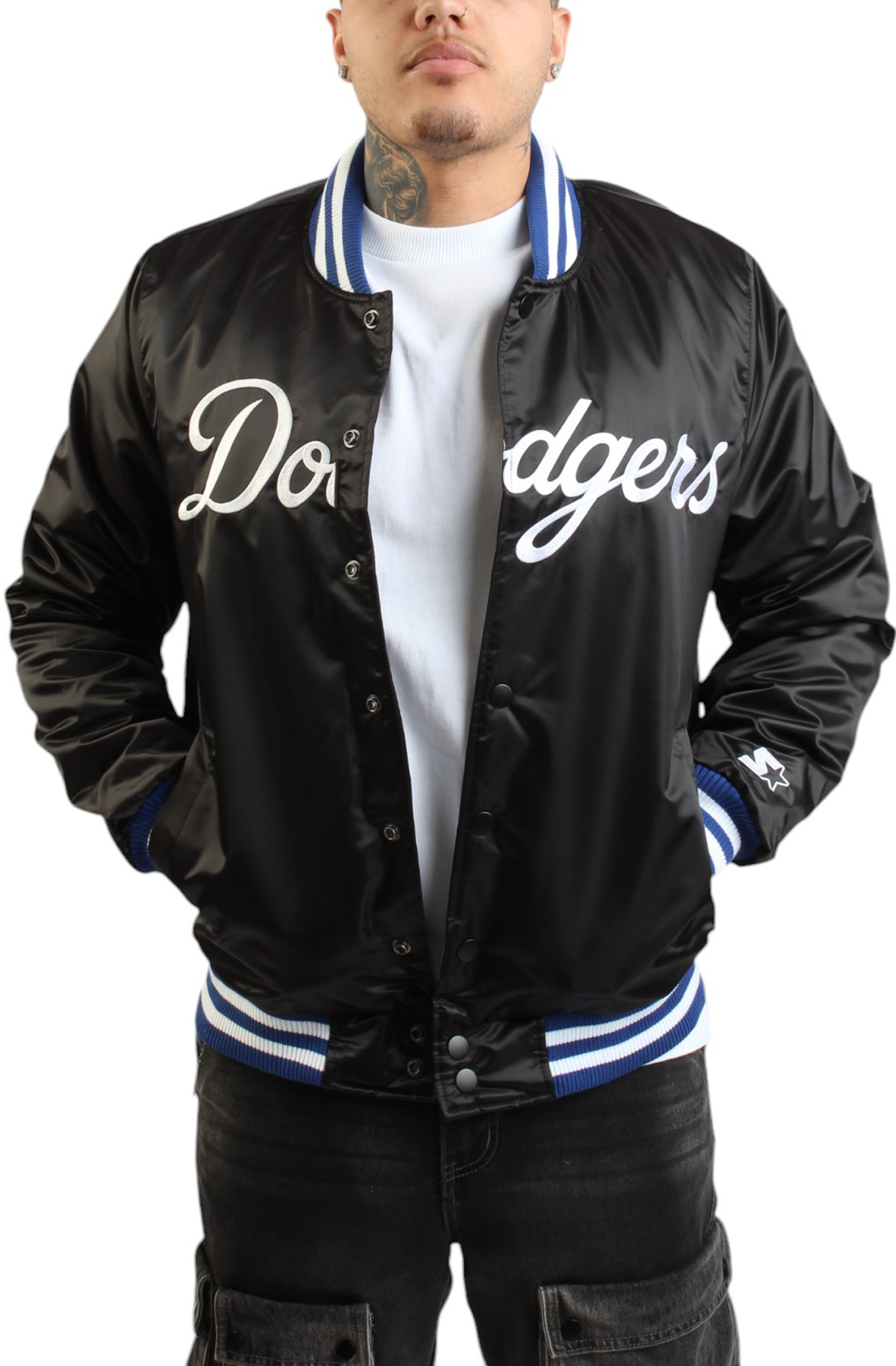 Men MLB Los Angeles Dodgers Varsity Jacket Black Jackets L Black Men MLB Los Angeles Dodgers Varsity Jacket Black Jackets L Black