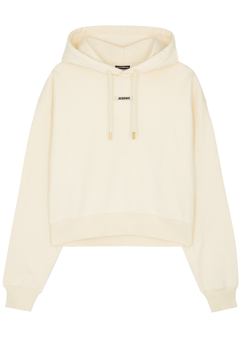 Jacquemus Le Hoodie Gros Grain Hooded Cotton Sweatshirt – Beige – L L Jacquemus Le Hoodie Gros Grain Hooded Cotton Sweatshirt – Beige – L L