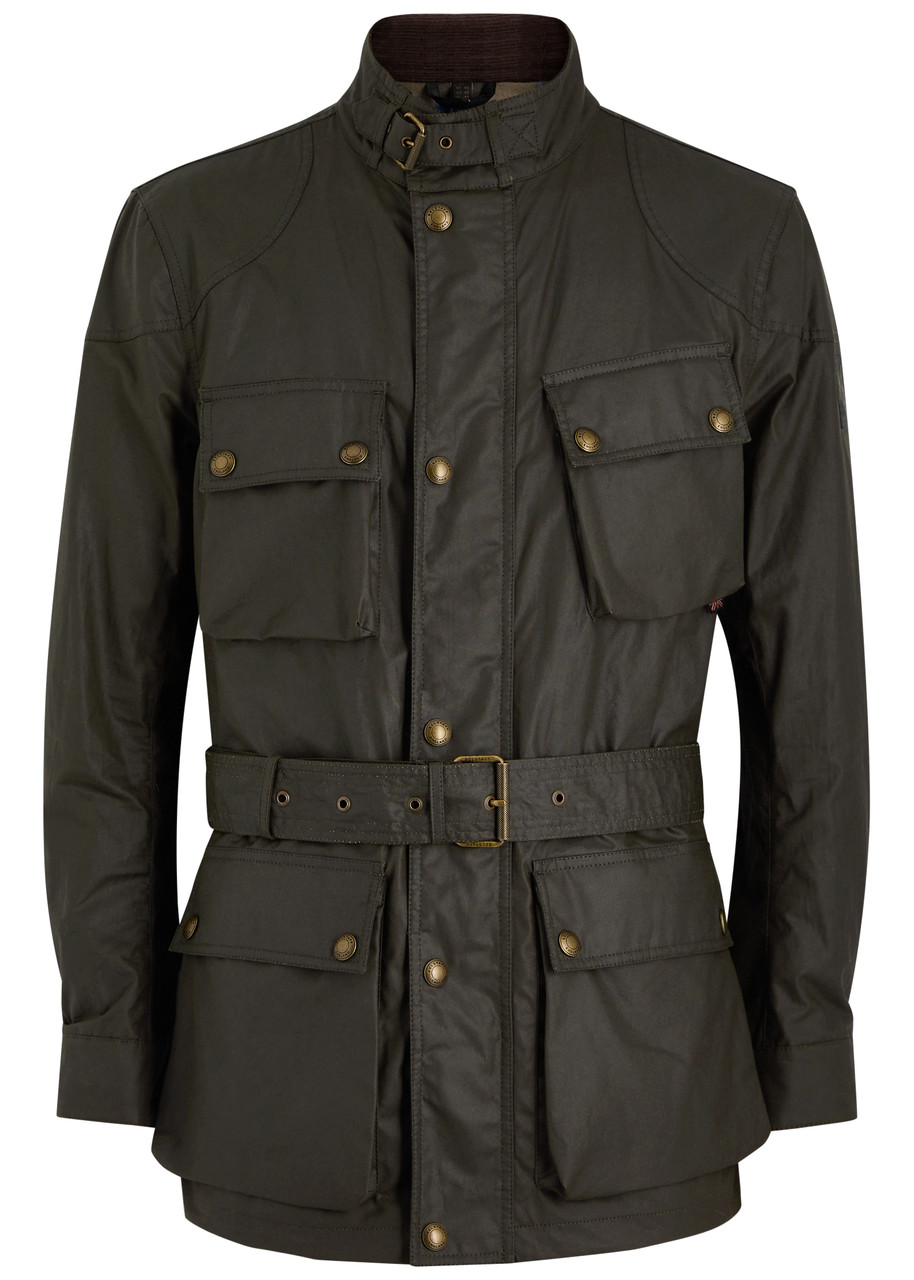 Belstaff Trialmaster Waxed Cotton Jacket – Olive – M Belstaff Trialmaster Waxed Cotton Jacket – Olive – M