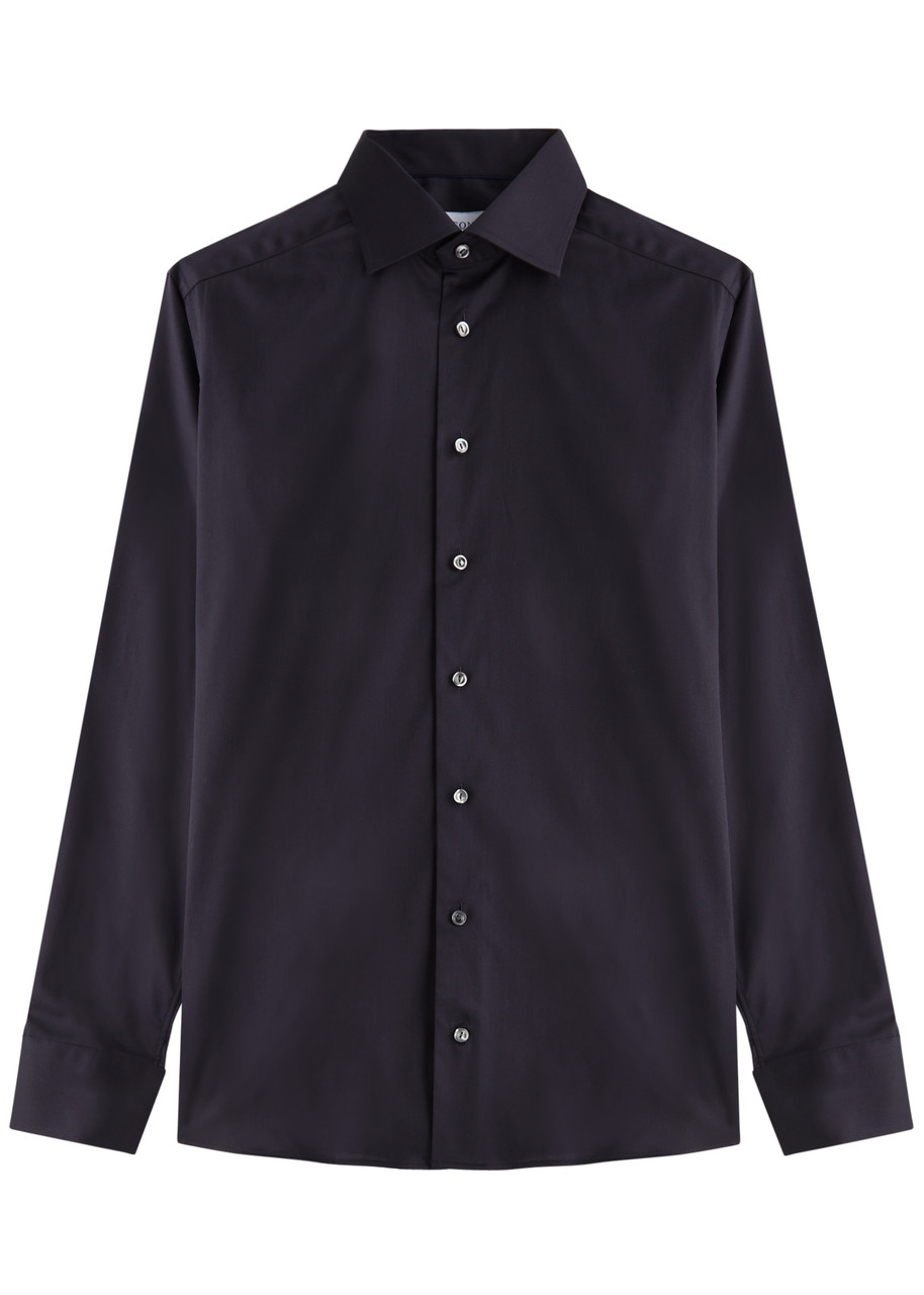 Eton Cotton-twill Shirt – Navy – C S Eton Cotton-twill Shirt – Navy – C S