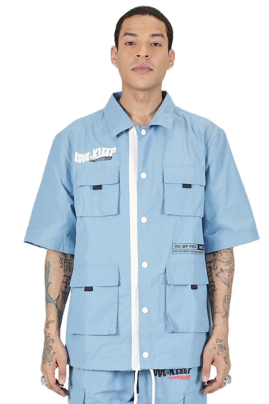 Kloud Men’s premium crispy nylon short sleeve coach jacket Kloud Men’s premium crispy nylon short sleeve coach jacket