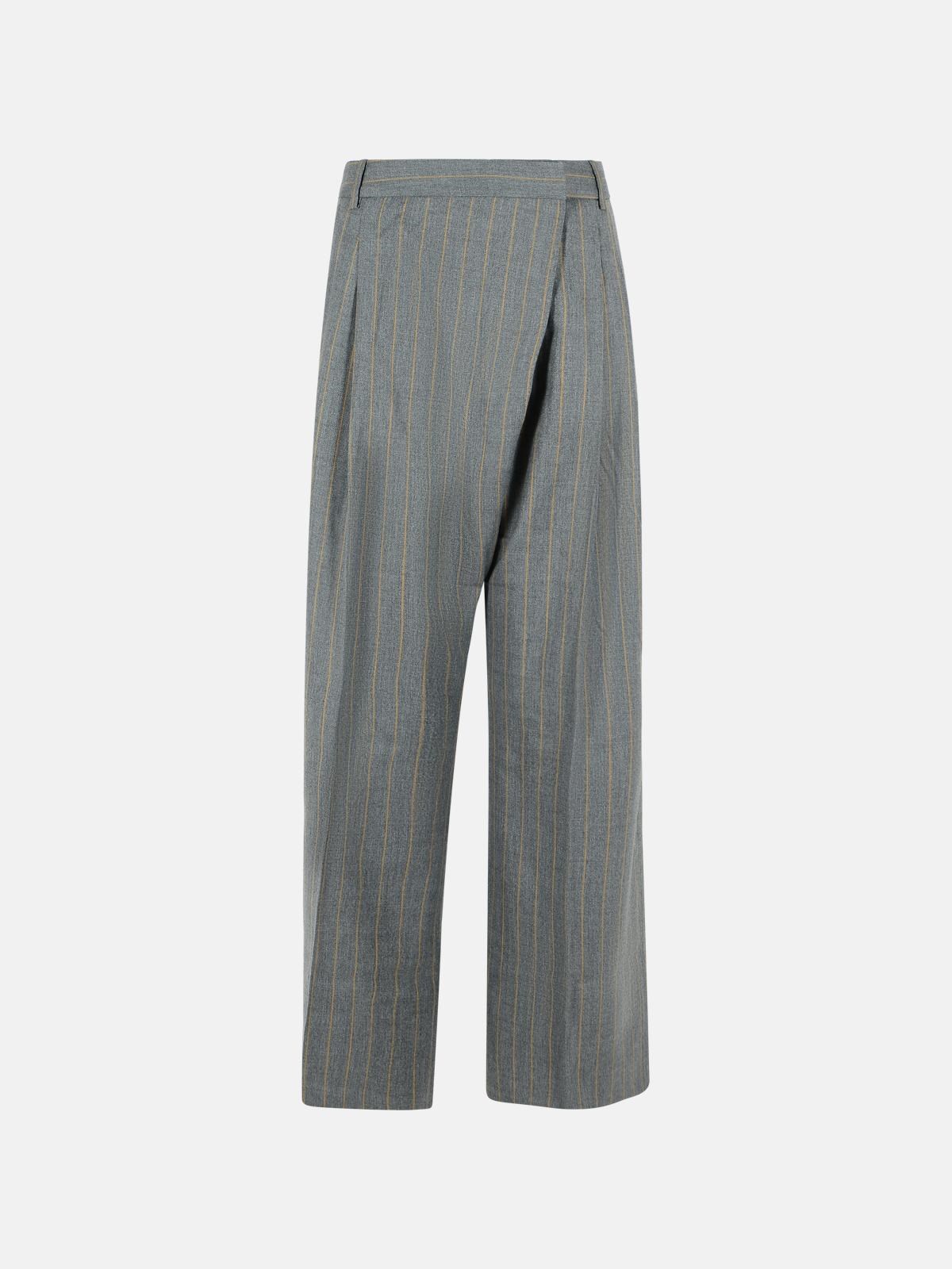 GANNI Grey Wool Blend Trousers