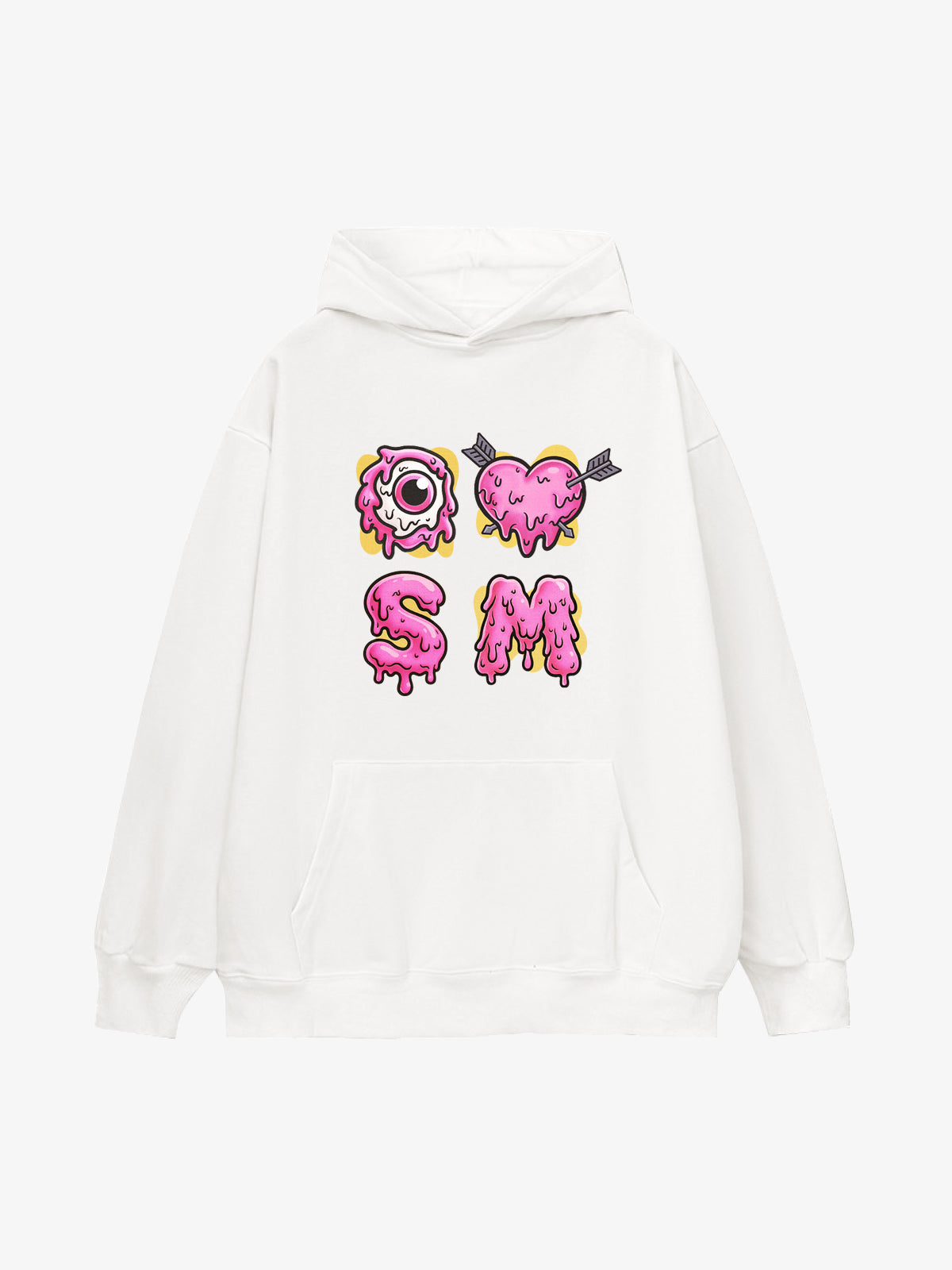 Street Dripping Letter Eyeball Graffiti Hoodie Street Dripping Letter Eyeball Graffiti Hoodie