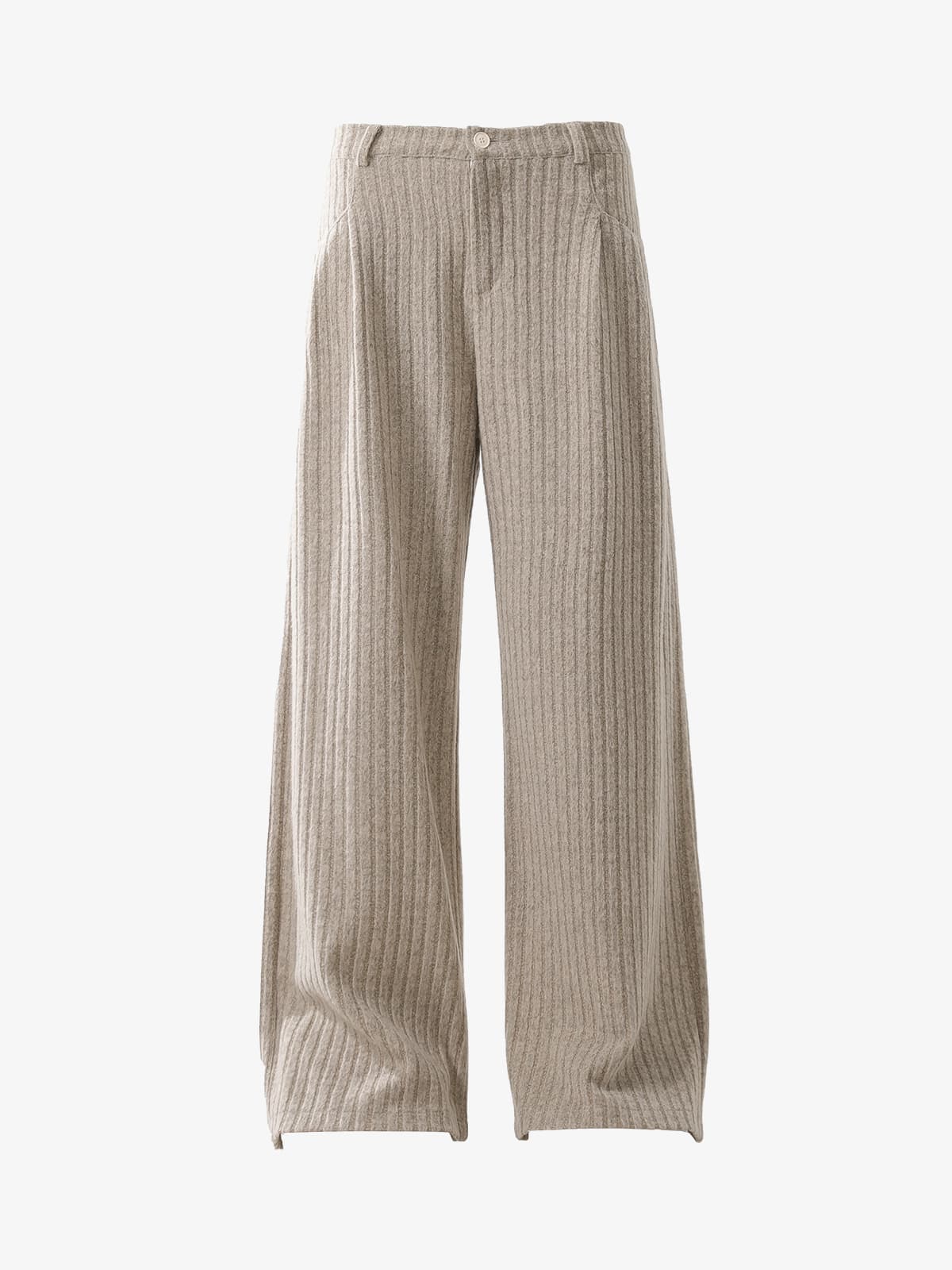 Retro Wool Blend Pleated Baggy Trousers Retro Wool Blend Pleated Baggy Trousers