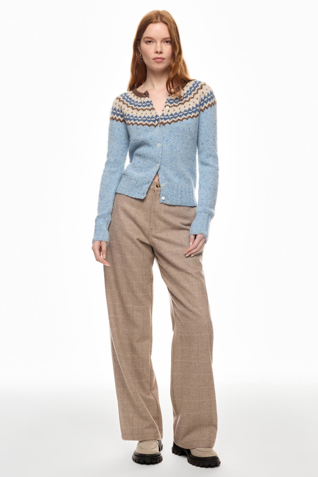 Ann Mashburn Marge Fair Isle Cardigan Multicolored-blue-print Ann Mashburn Marge Fair Isle Cardigan Multicolored-blue-print