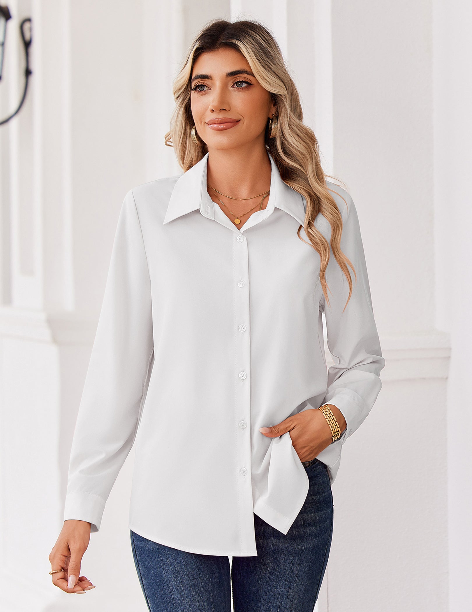 Business Casual Long Sleeve Button Down Shirt Business Casual Long Sleeve Button Down Shirt