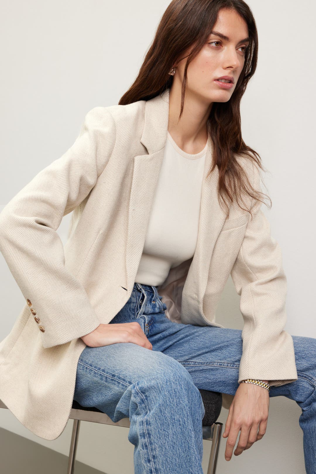 Astr the Label Rachel Blazer Cream Astr the Label Rachel Blazer Cream