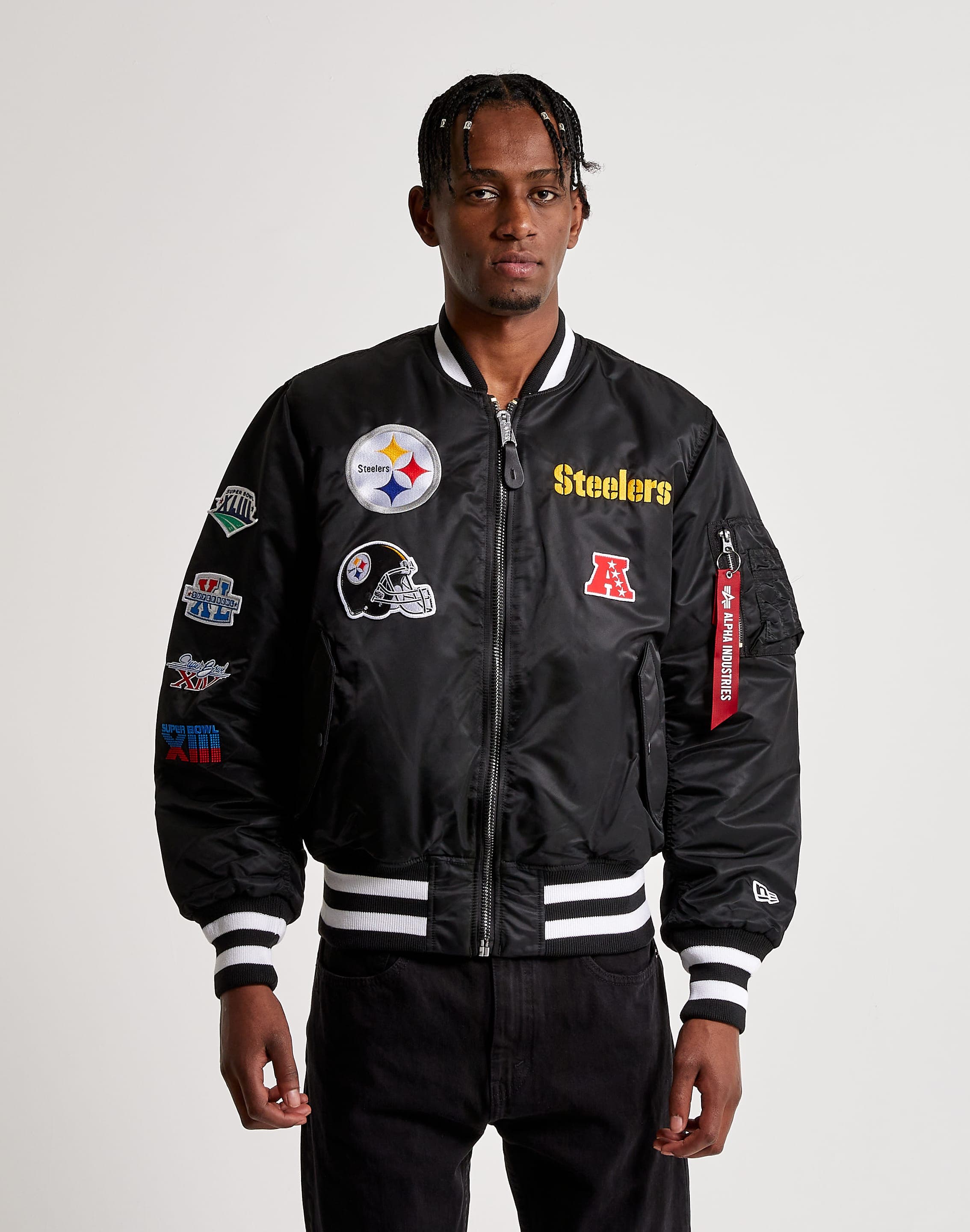 Alpha Industries MA- Reversible Pittsburgh Steelers Bomber Varsity Jacket Alpha Industries MA- Reversible Pittsburgh Steelers Bomber Varsity Jacket
