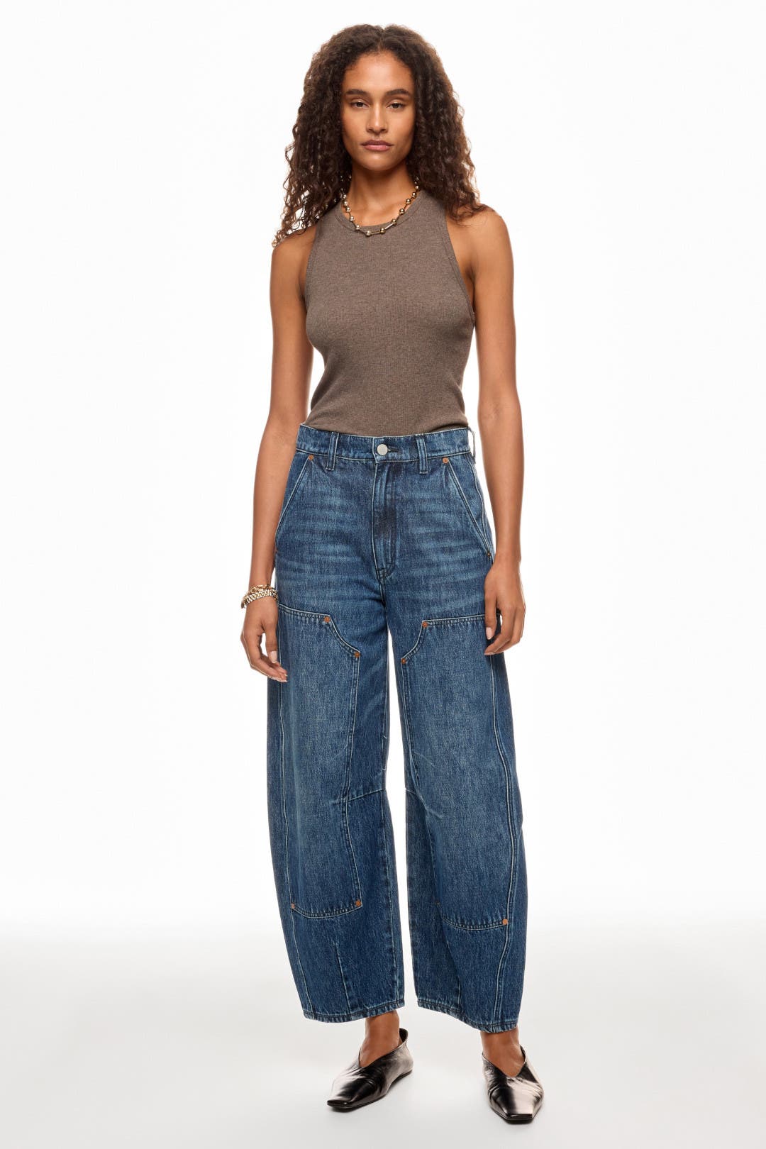 Blanknyc In Your Face Barrel Jeans Blue Blanknyc In Your Face Barrel Jeans Blue