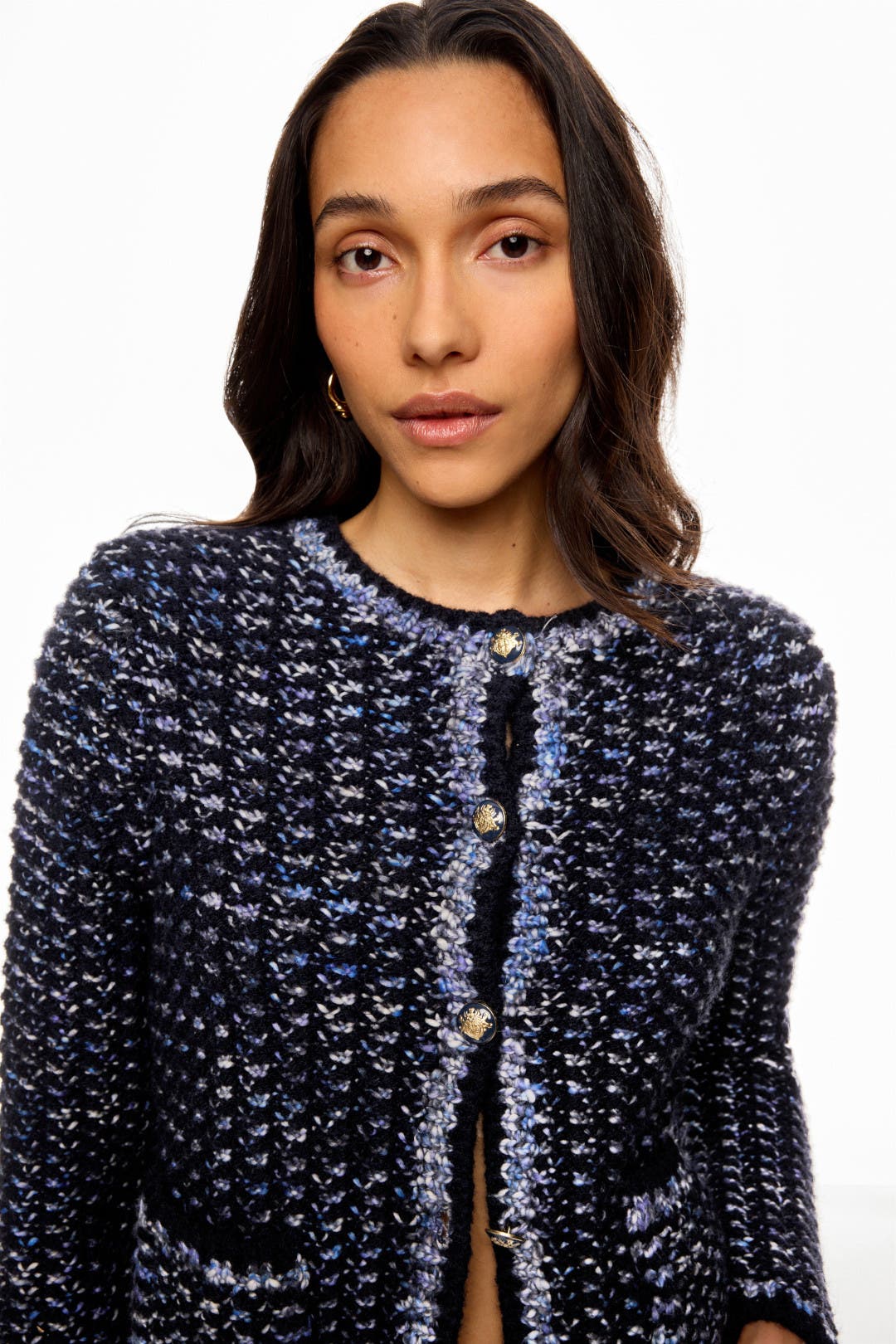 ba&sh Blue Knit Cardigan Blue ba&sh Blue Knit Cardigan Blue
