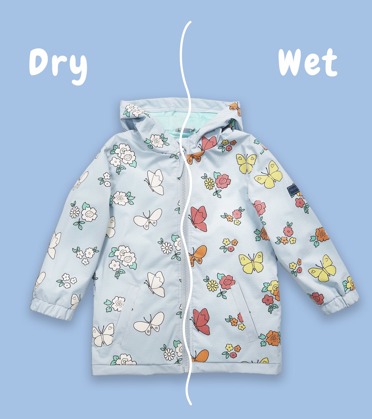 Butterfly Flower Color Changing Kids Raincoat Butterfly Flower Color Changing Kids Raincoat