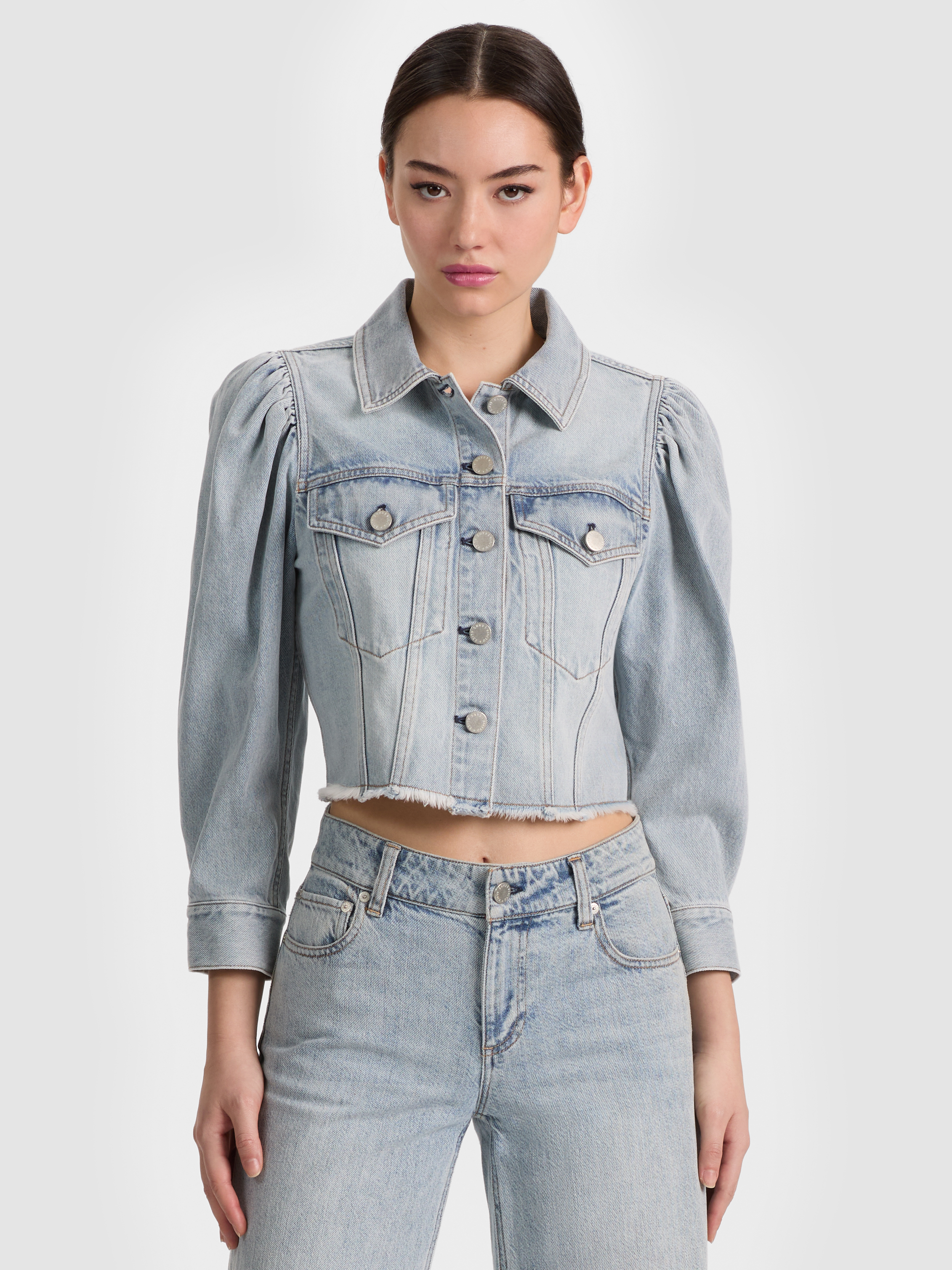 alice + olivia LANA DENIM JACKET alice + olivia LANA DENIM JACKET
