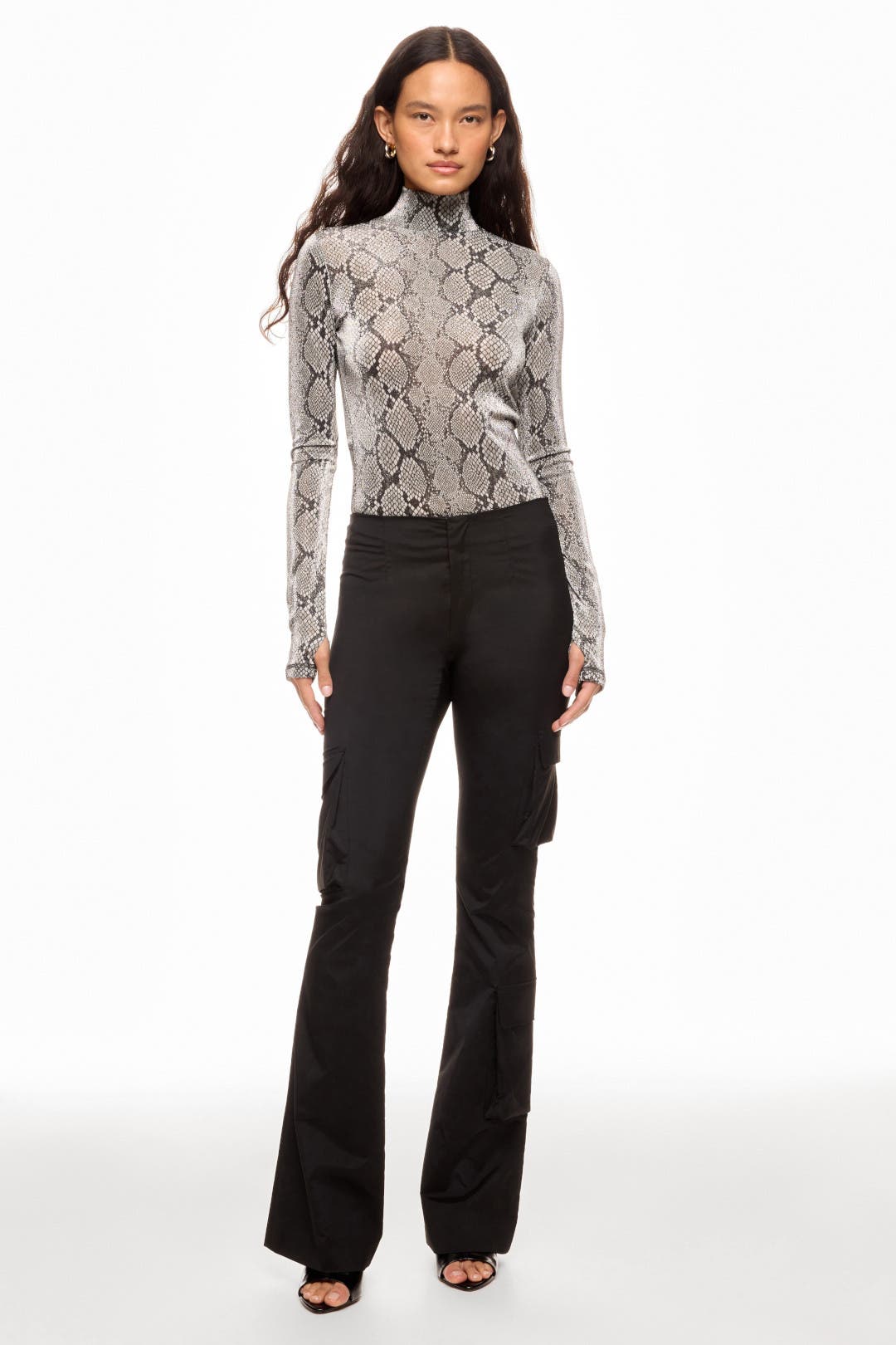 Coperni Snakeskin Printed Turtleneck Grey-black-print Coperni Snakeskin Printed Turtleneck Grey-black-print