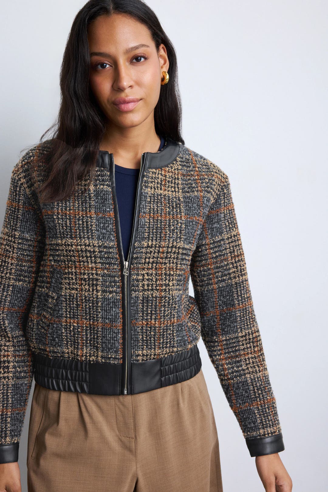 Central Park West Daphne Boho Trim Jacket Multicolored-brown-print Central Park West Daphne Boho Trim Jacket Multicolored-brown-print