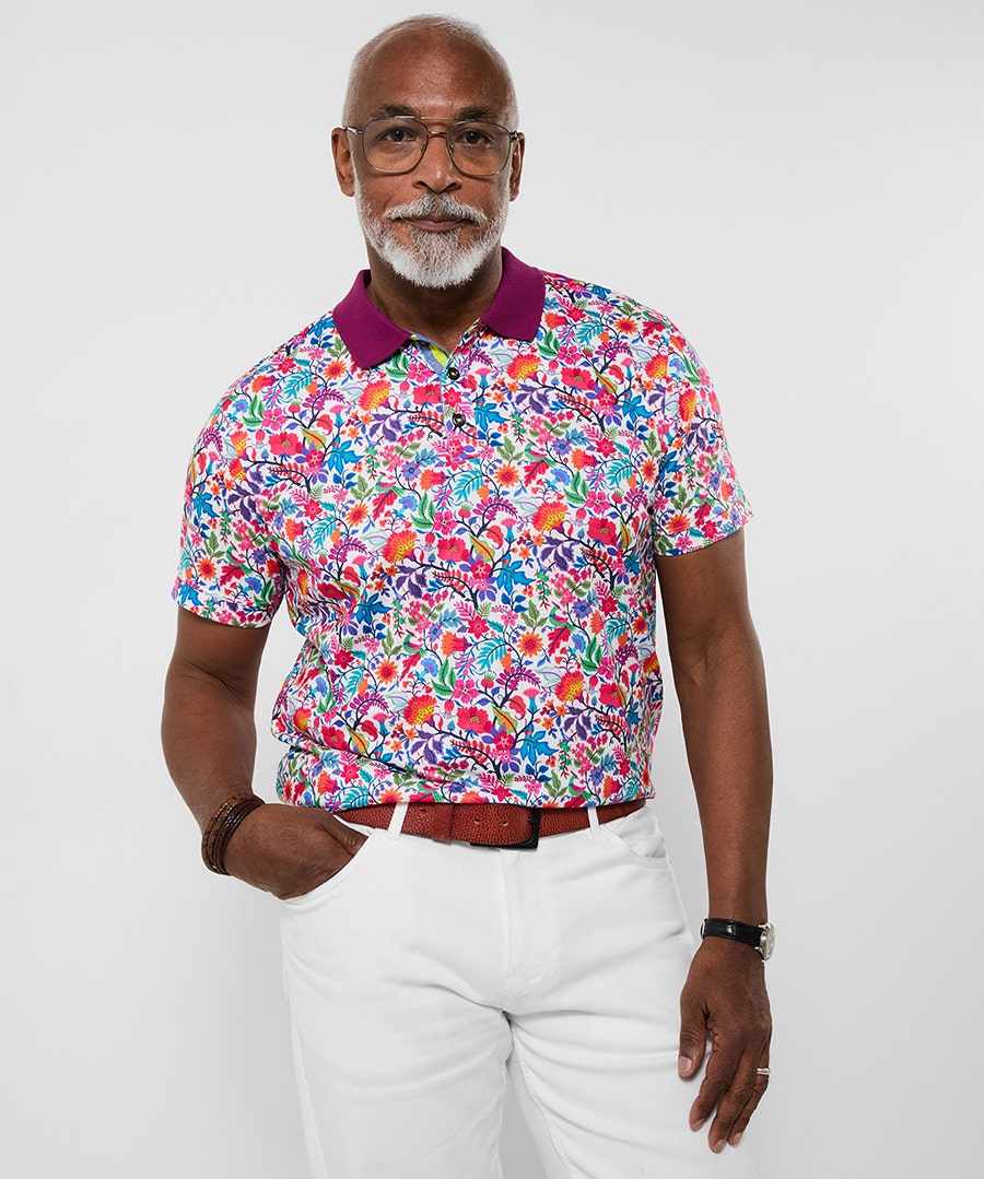 Fabulous Floral Polo Shirt – Size Large – by Joe Browns Fabulous Floral Polo Shirt – Size Large – by Joe Browns