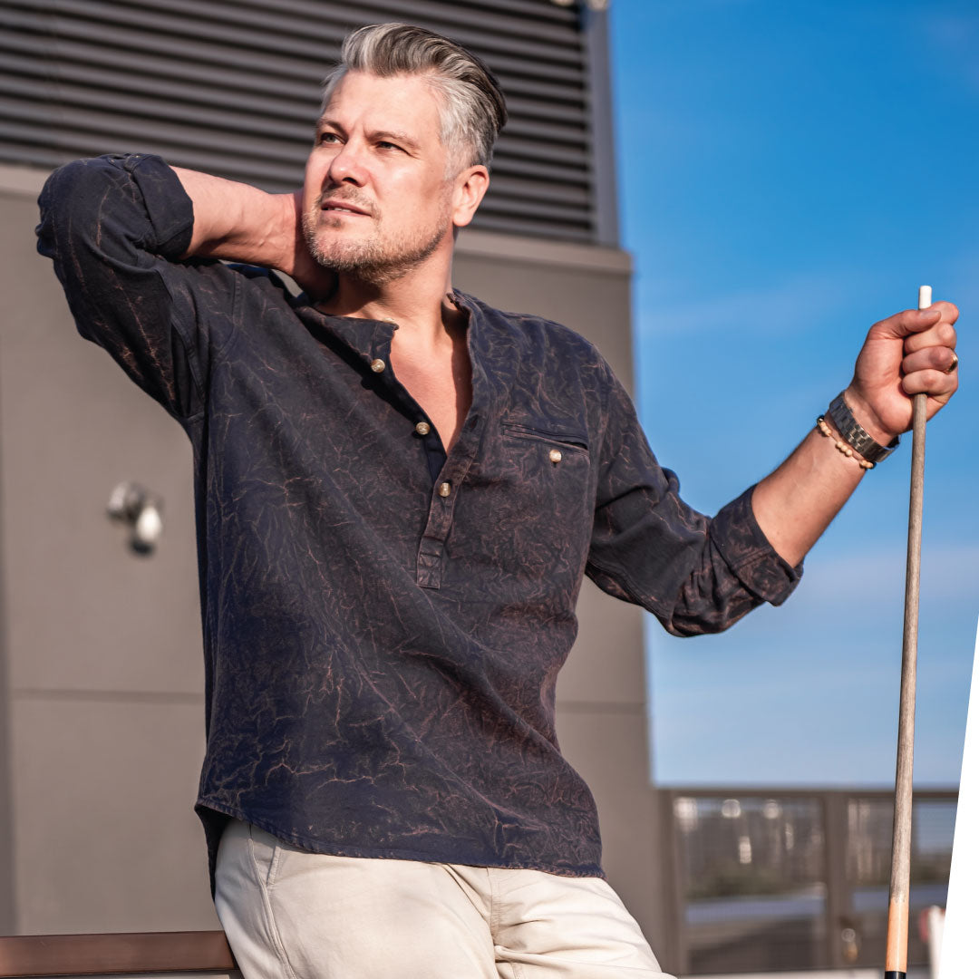 Castaway Collarless Shirt Castaway Collarless Shirt