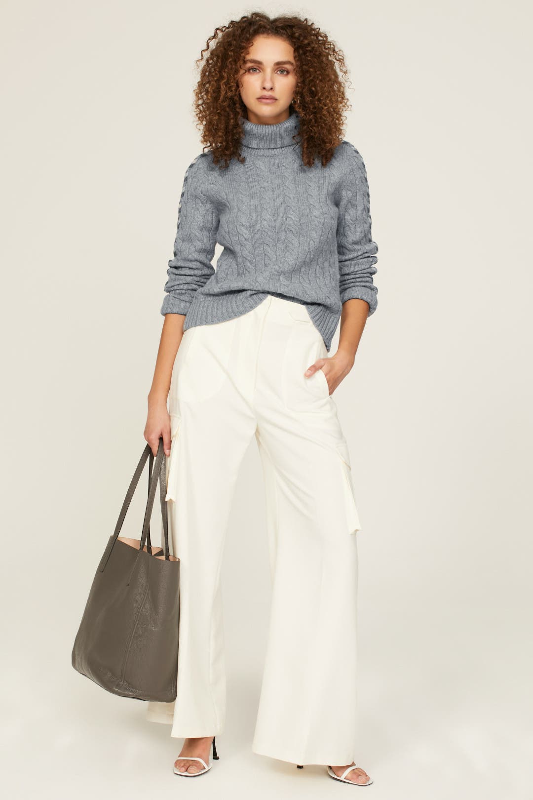 Derek Lam Crosby Pippa Lace Up Turtleneck Blue-grey Derek Lam Crosby Pippa Lace Up Turtleneck Blue-grey
