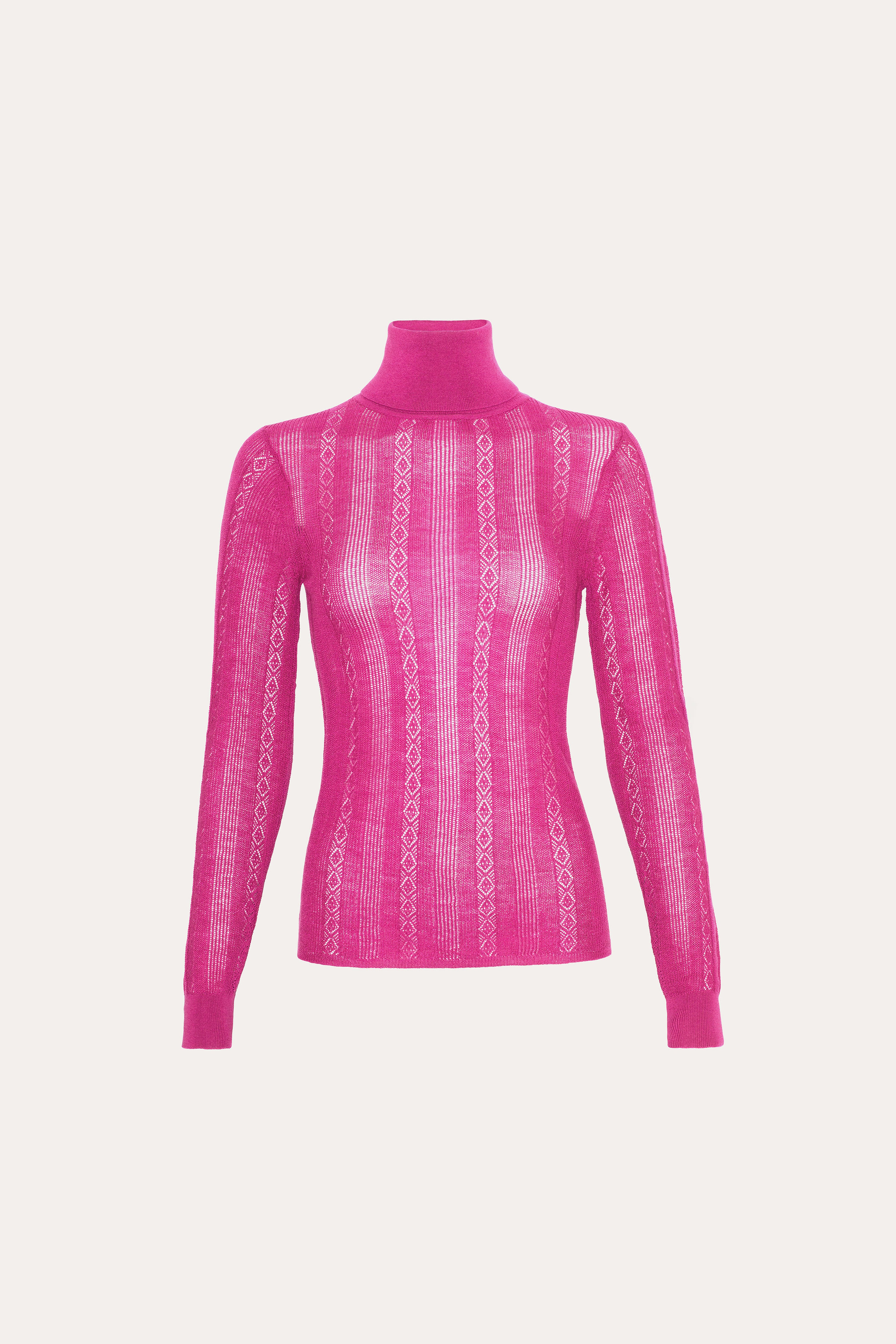 Silk Pointelle Turtleneck Sweater Silk Pointelle Turtleneck Sweater