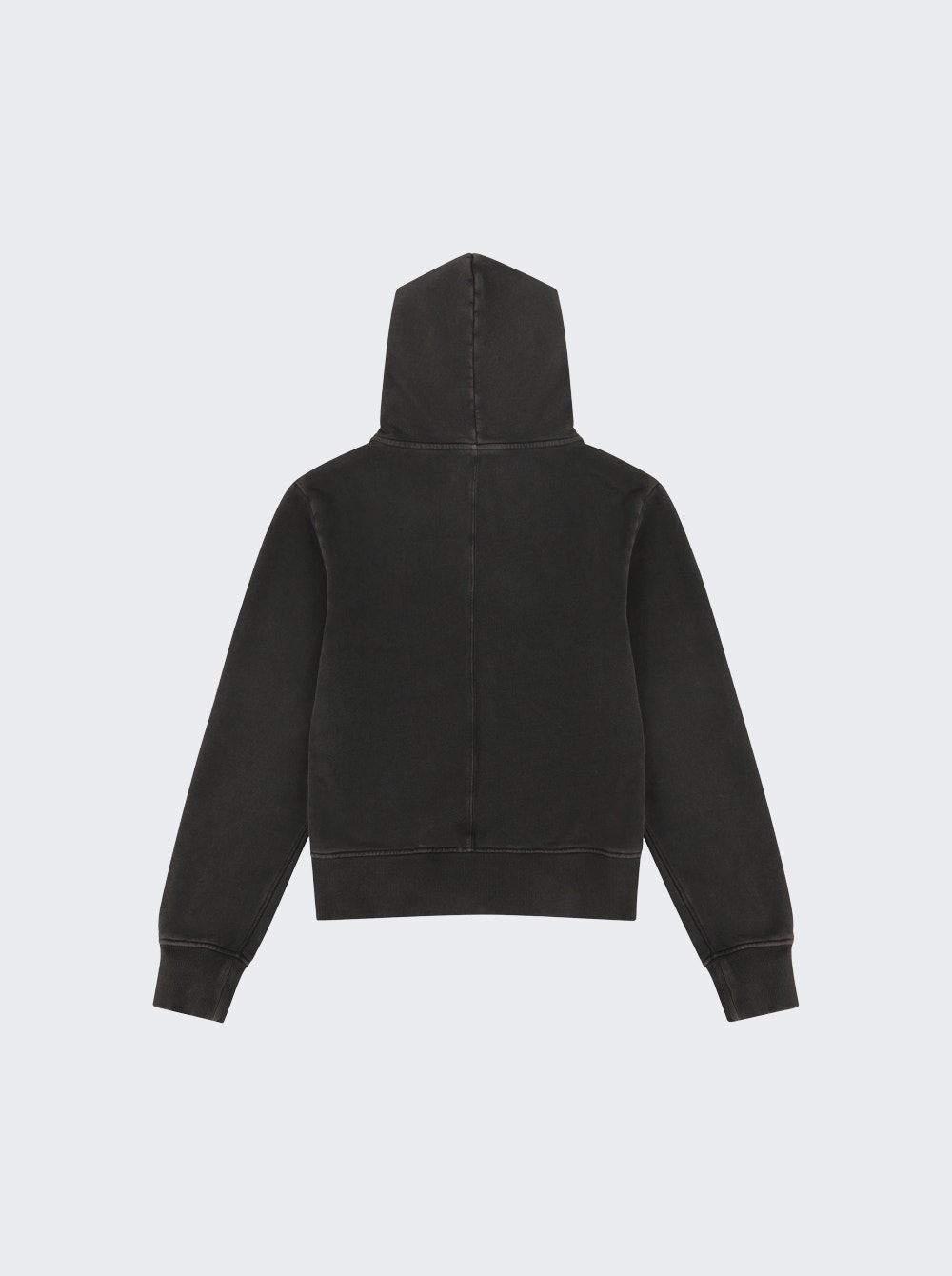 Slim Zip-up Hoodie Washed Black Slim Zip-up Hoodie Washed Black