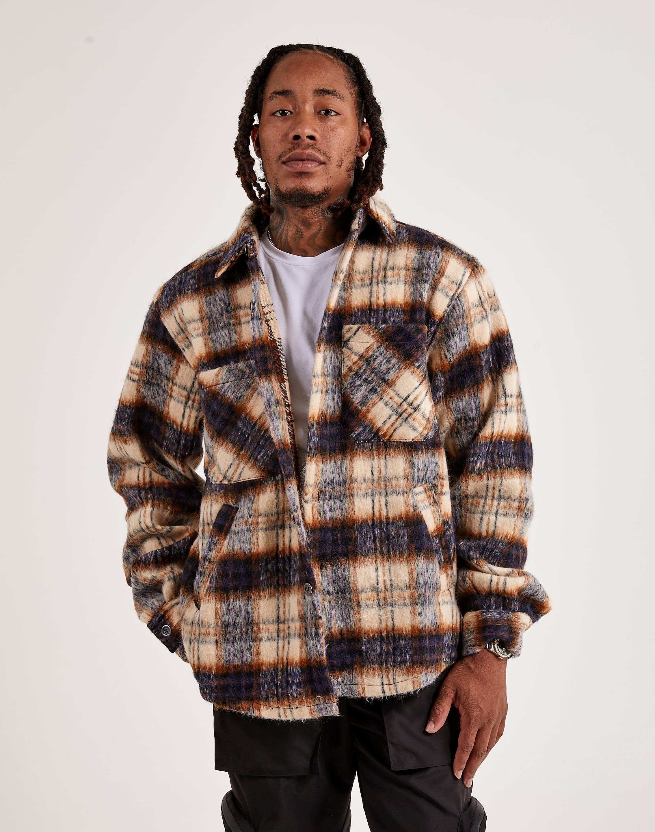 EPTM Side Slit Flannel Shirt EPTM Side Slit Flannel Shirt
