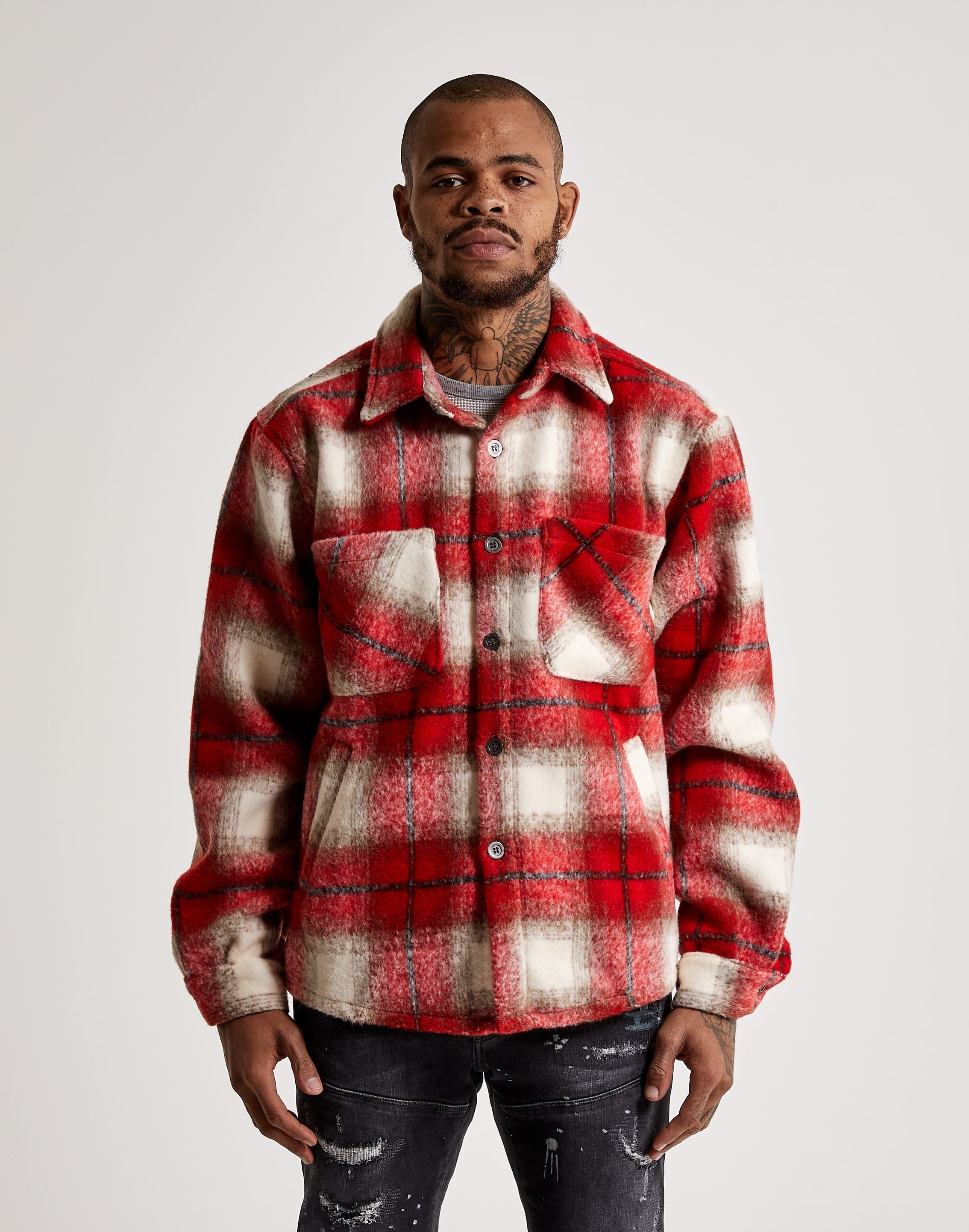 EPTM Side Slit Flannel Shirt EPTM Side Slit Flannel Shirt