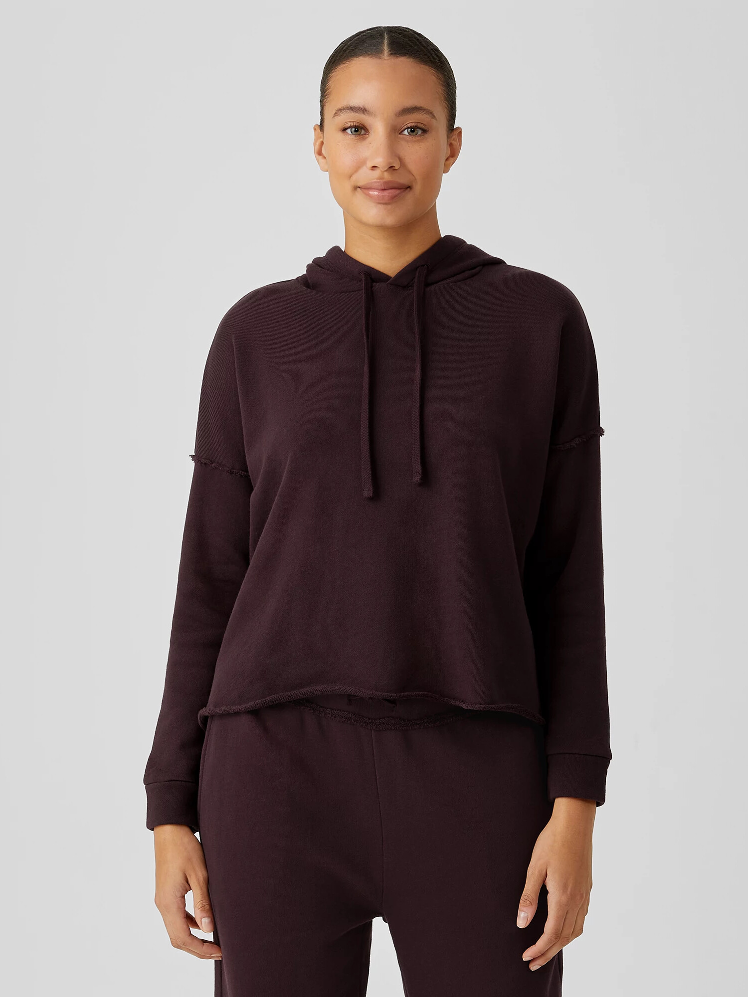Organic Cotton French Terry Short Hoodie Organic Cotton French Terry Short Hoodie