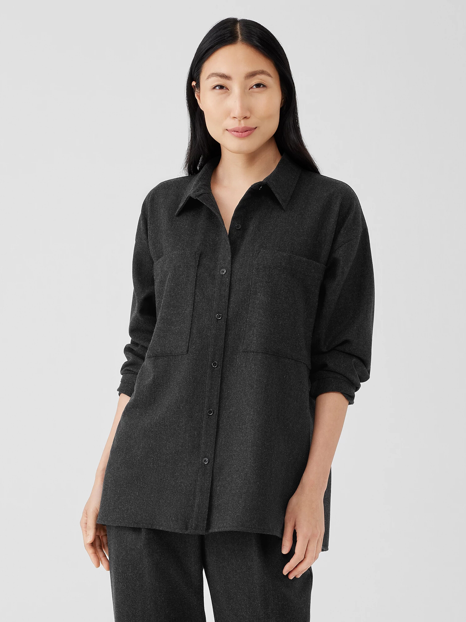 Soft Wool Flannel Classic Collar Shirt Soft Wool Flannel Classic Collar Shirt
