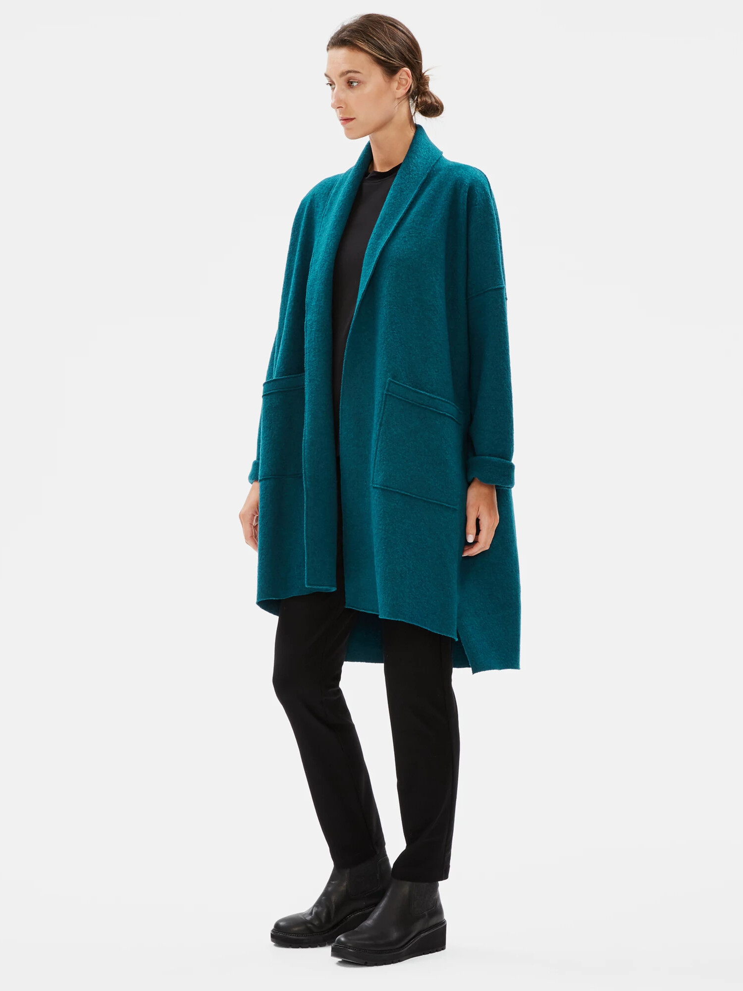 Boiled Wool Shawl Collar Jacket Boiled Wool Shawl Collar Jacket