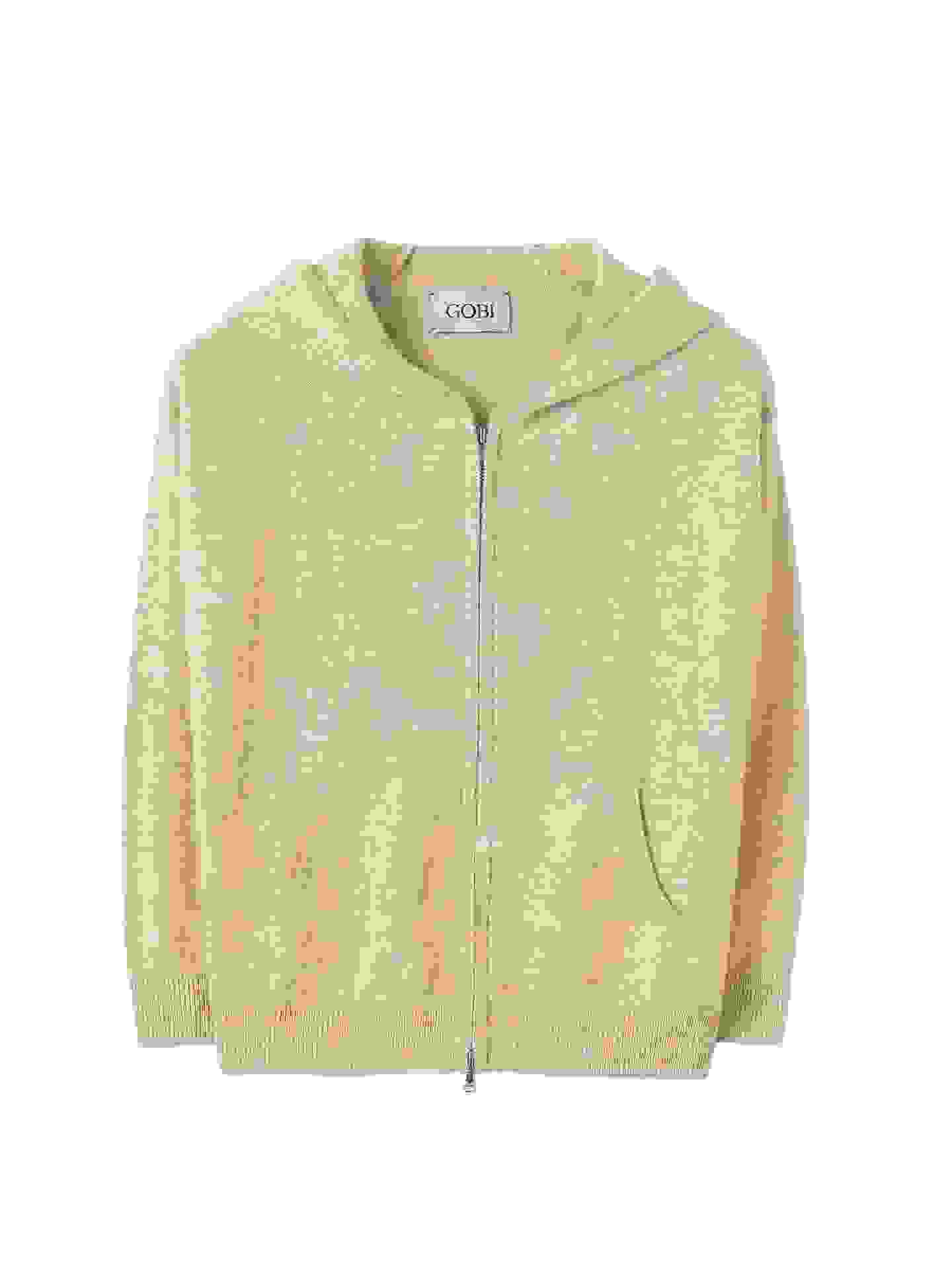 Organic Color Unisex Zipper Hoodie – – years Beige KK- Organic Color Unisex Zipper Hoodie – – years Beige KK-