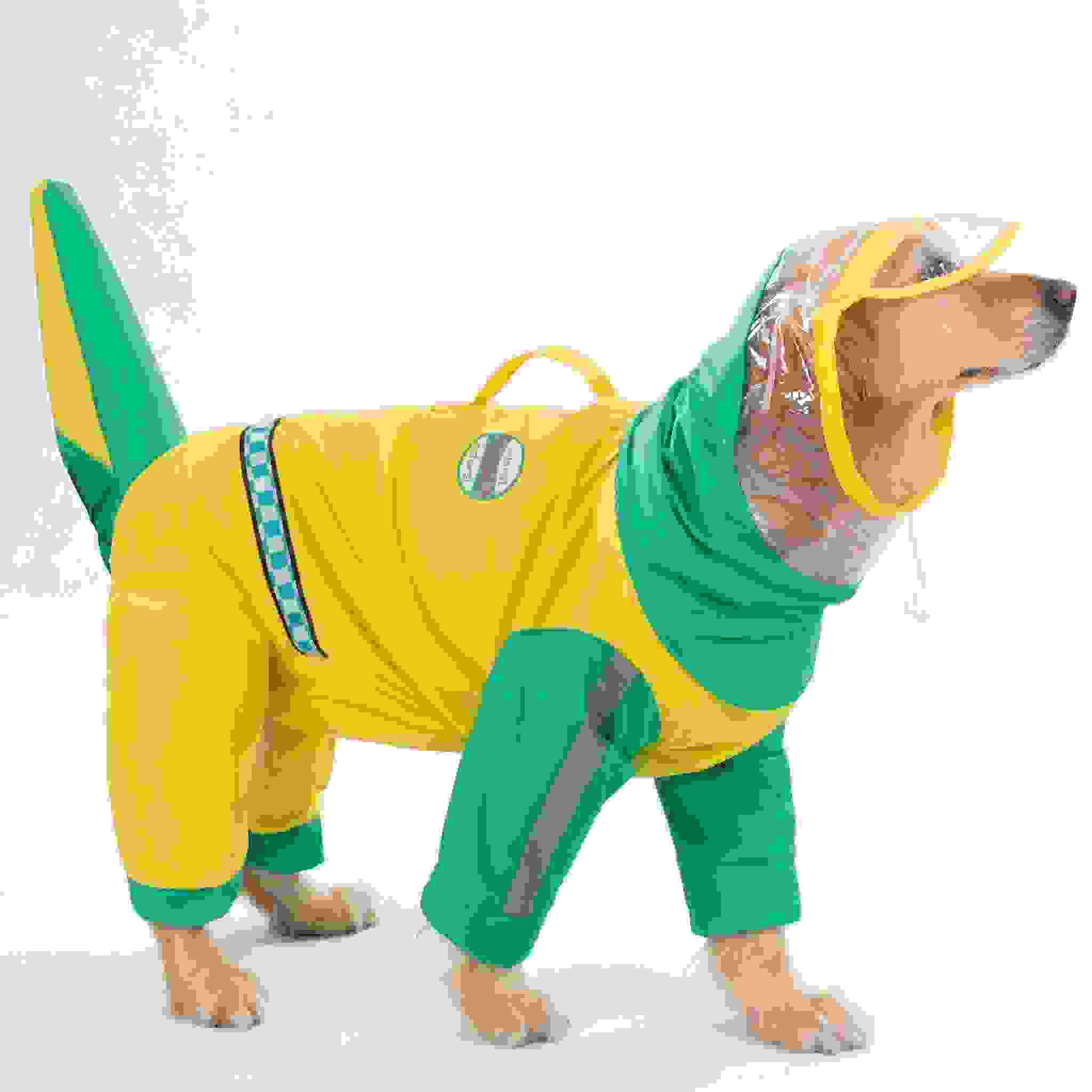 Waterproof Full Coverage Large Dog Raincoat mm Breathable Hooded Jacket with Leash Hole Waterproof Full Coverage Large Dog Raincoat mm Breathable Hooded Jacket with Leash Hole
